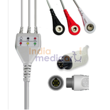 MEK 3 Lead ECG Cable Button Type
