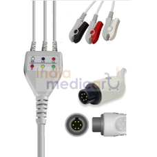 MEK 3 Lead ECG Cable Clip Type