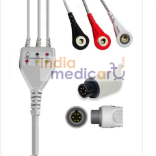 EDAN 3 Lead ECG Cable Button Type