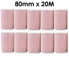 ECG Thermal Paper Roll 80 mm × 20 m | 3 Channel | Pack of 10 rolls