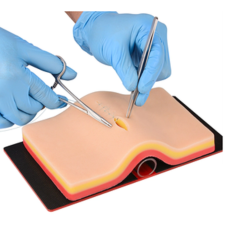 Suture Practice Pad with Hook-and-Loop Tissue Tension Device Suture Practice Pad with Hook-and-Loop Tissue Tension Device